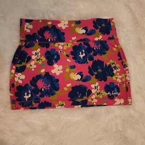 Gilly hicks skirt pink floral sz L stretch mini